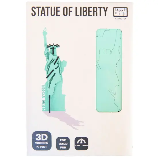 Little & Wood: Woodlet: Medium - Statue Of Liberty - 3D Wooden Kit-Set, New York Landmark Construction Puzzle, Pop Build Fun, Easy Assembly, Ages 6+ {4}