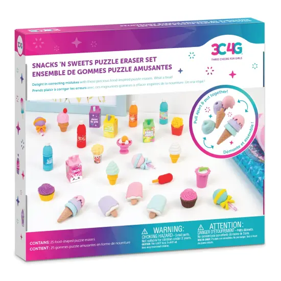 3C4G: Snacks 'N Sweets Puzzle Eraser Set {3}