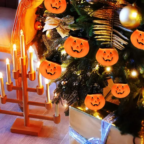 Halloween Wizard Hat Pumpkin Lights - 10 Cute Hooded Pumpkin {5}