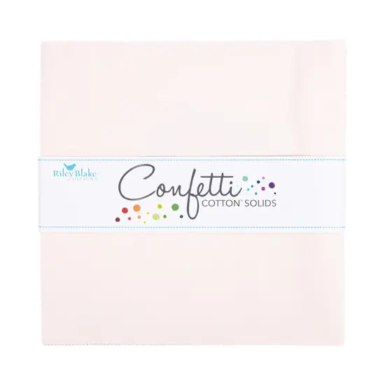 Confetti Cotton 10" Square Pack (Layer Cake / 10" Stacker) in Champagne Pink byfor Riley Blake (10-120-CHAMPAGNE-42) {1}