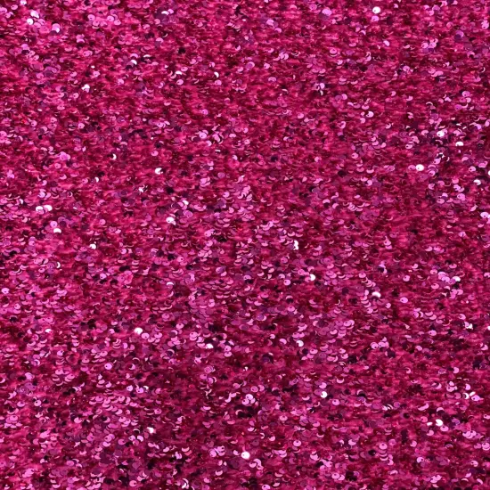 1 Yard Sequins Embroidered Stretch Velvet Rodeo Fabric Hot Pink {1}