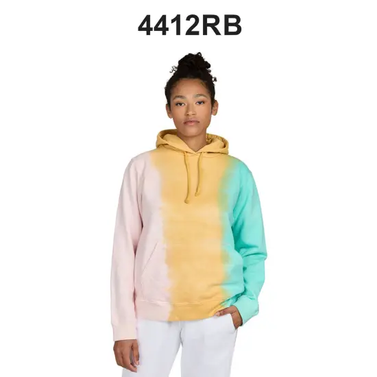 US Blanks&reg; Rainbow Tie-Dye Hooded Sweatshirt MULTICOLOR {3}