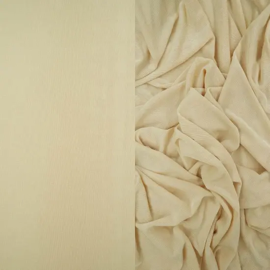 1 Yard Slinky Rib 1x1 Solid Knit Fabric 240 GSM, 52/54&Prime; Wide Polyester Spandex Blend MANGO {6}