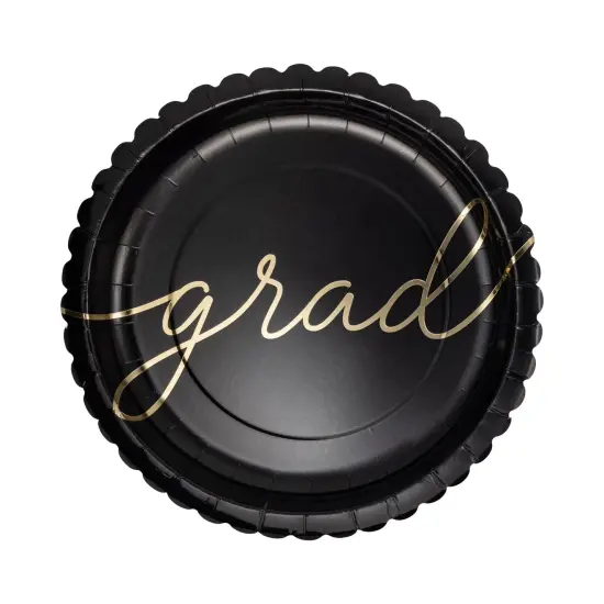 Grad Script Paper Plate | Graduation Party & Celebration Plate {1}