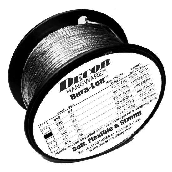 Decor Dura-Lon Vinyl Coated Stainless Steel Picture Wire {7}
