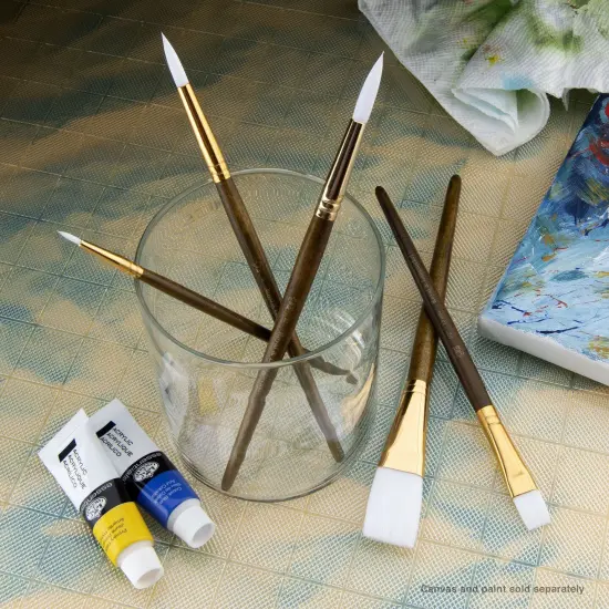 RSET-9163 | 5pc White Taklon Variety Brush Set {5}