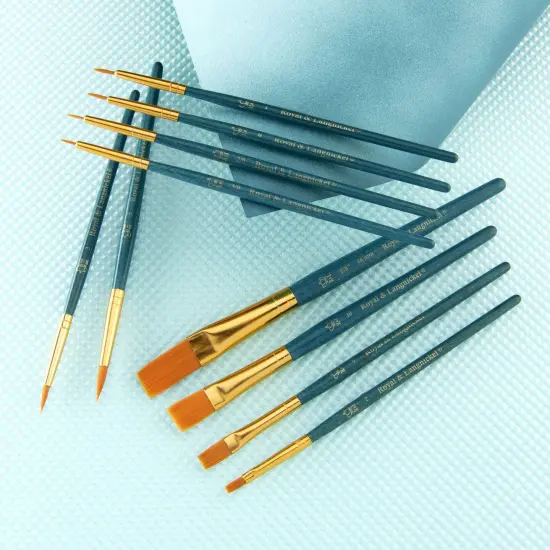 RSET-9156 | 10pc Golden Taklon Variety Brush Set {5}