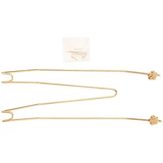 Bard's Gold-toned Wall Mountable Plate Hanger, 7.25" H x 2" W x 1.25" D (For Plates 7" - 9.5") {1}