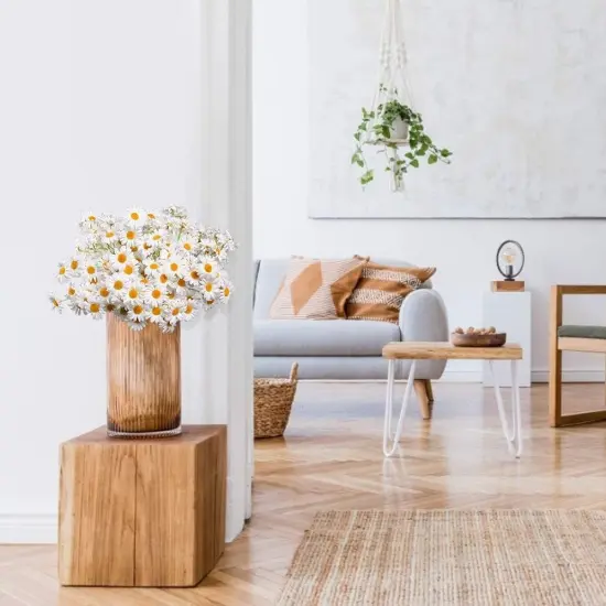 Artificial Flowers, Silk Daisy, Artificial Gerber Daisy for Home Decoration, Artificial Daisy for Wedding Decoration (White) {3}