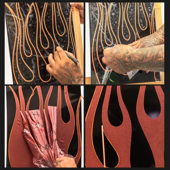 12" x 150' Frisket Masking Film Roll - Self-Adhesive Semi-Transparent Medium-Tack for Artists, Airbrush Graphics, Automotive Painting, Stencil Making, Design Transfer {6}