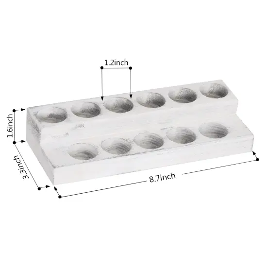 2PCS Essential Oils Storage Rack 22 Slot Wooden Nail Polish Display Holder {2}