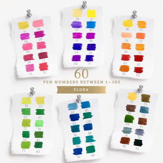 60 Dual Tip Marker Pens {2}