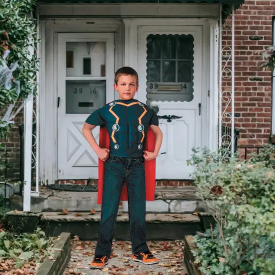 Thor Costume Top For Boys With Muscle Chest Padding {5}