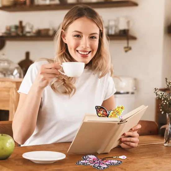 Diamond Art Bookmarks Acrylic Crystal Pendant Diamond Art Bookmark Kits {5}