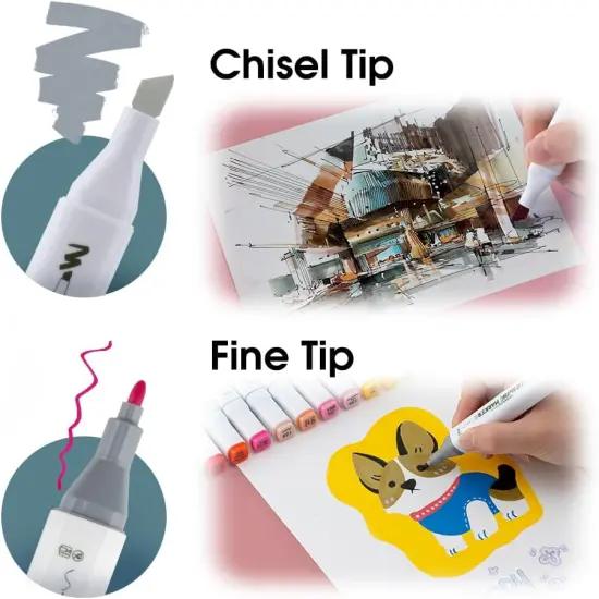 Alcohol Markers for Drawing Coloring 24 Colors {4}