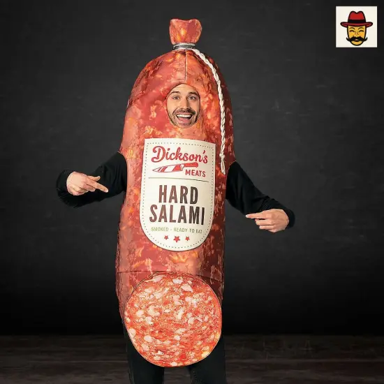 Adults Smoked Hard Salami Costume Funny Food Tunic for Halloween Parties {5}