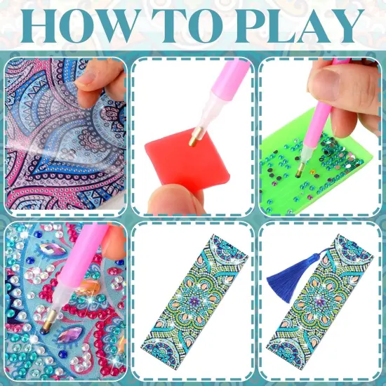 8 Pcs Mandala Designs Diamond Art Set Back to School Gifts {5}