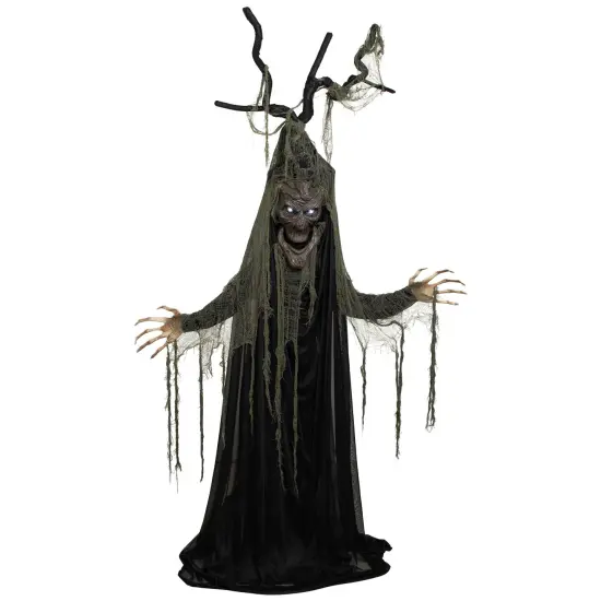 Northlight LED Lighted and Animated Tree Man Halloween Decoration - 7' Black {3}