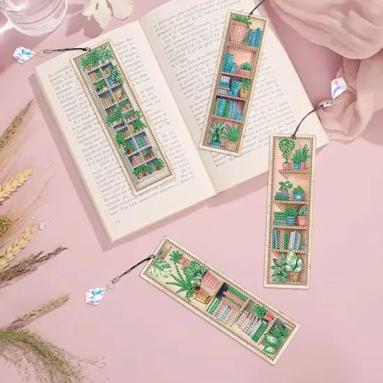 4 Pieces Diamond Painting Bookmarks for Adults {4}