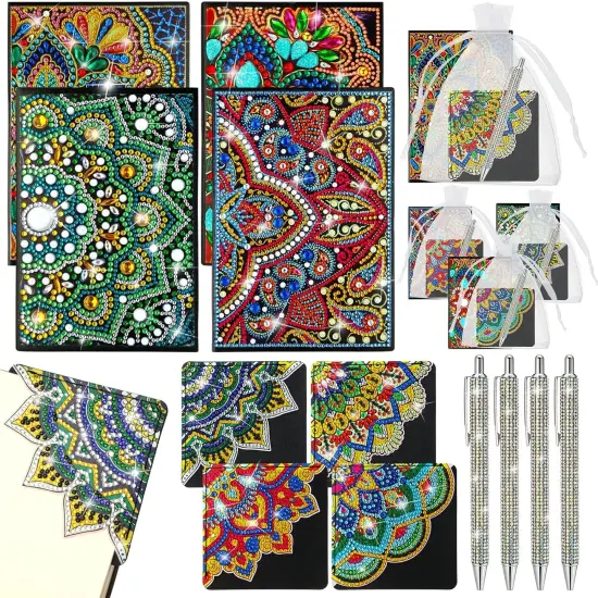 Kits for Women 5d Mandala Diamond Painting Notebook Art Bookmarks {2}
