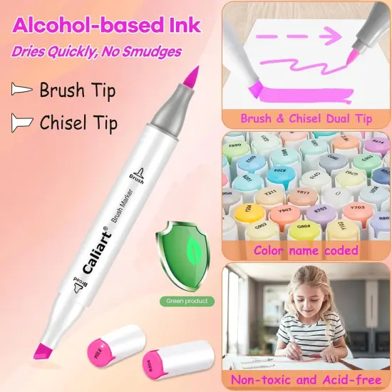 61 Colors Pastel Alcohol Markers {2}