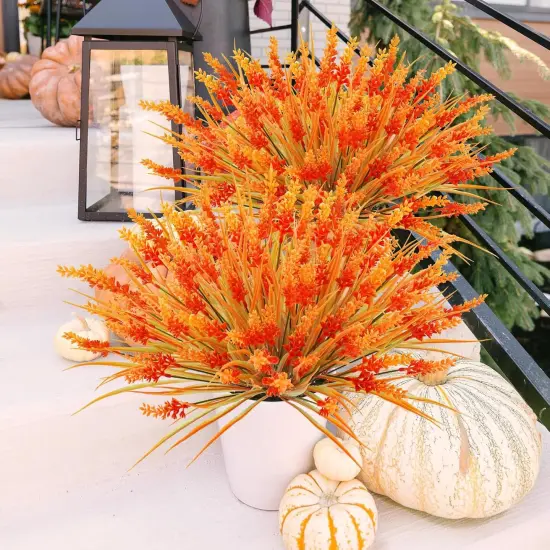 Artificial Fall Flowers Outdoors {2}