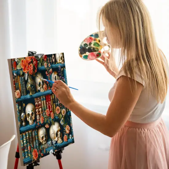 Bookshelf Paint by Numbers Kit - 16x16 Inch {5}