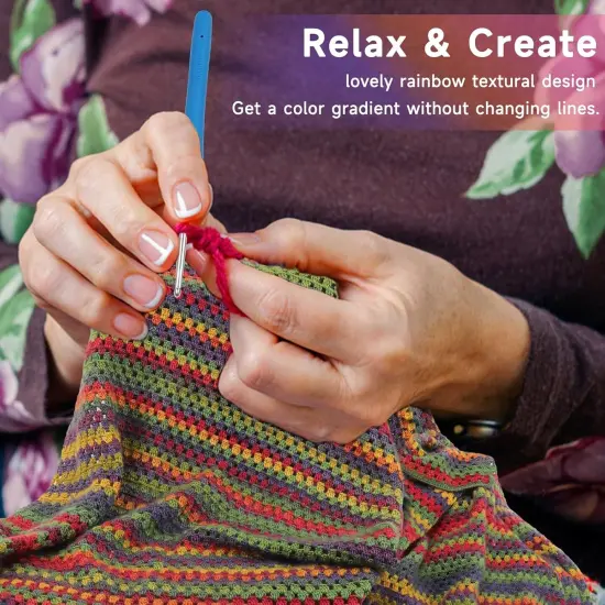 Crochet Blanket Kit for Beginners {5}
