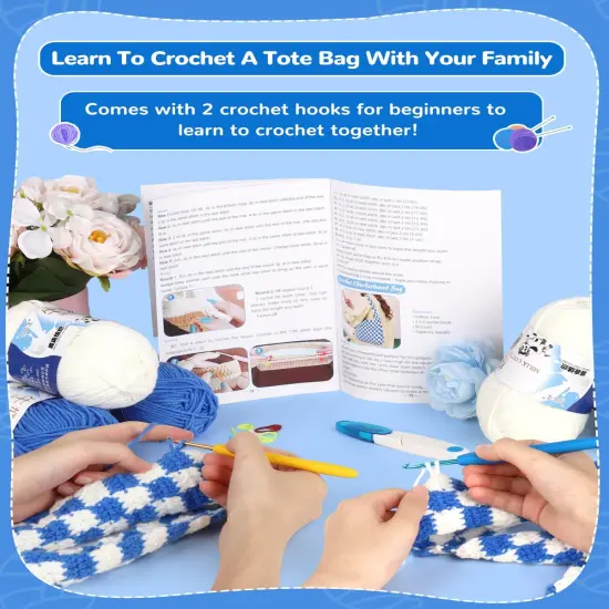 Beginner Crochet Bag Kit with Instructions & Enough Yarn {2}