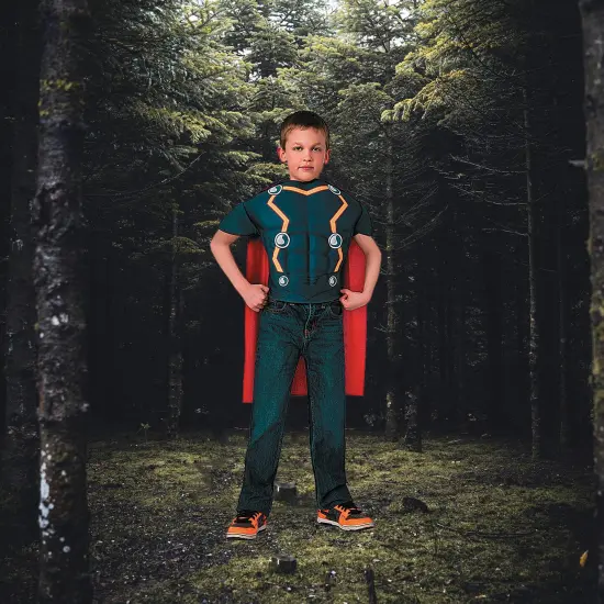 Thor Costume Top For Boys With Muscle Chest Padding {6}