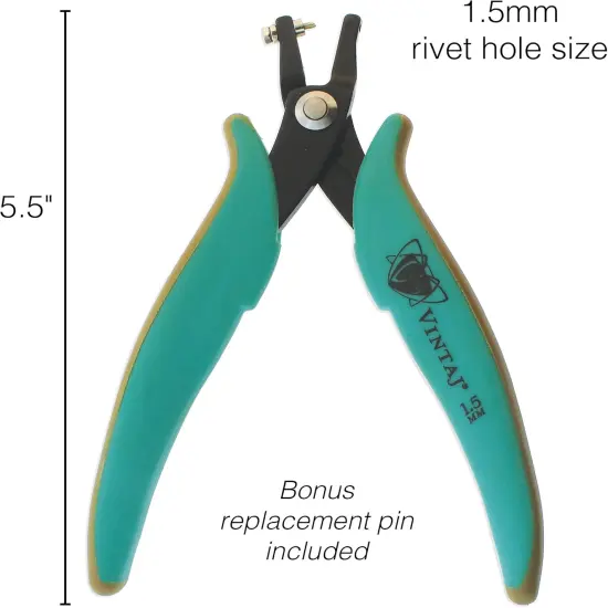 The Beadsmith Vintaj Tools 1.5mm Metal Hole Punch Pliers with Gauge Guard &ndash; Create Clean Holes &ndash; for 22 Gauge Sheet Metal or Thinner &ndash; Not Intended for Thicker Metal {2}