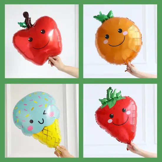 Fruit Foil Balloons for First Birthday Decorations Picture Book Story Theme Party {5}