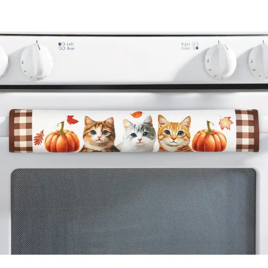 Collections Etc Harvest Cats 3-Piece Appliance Handle Cover Set {4}