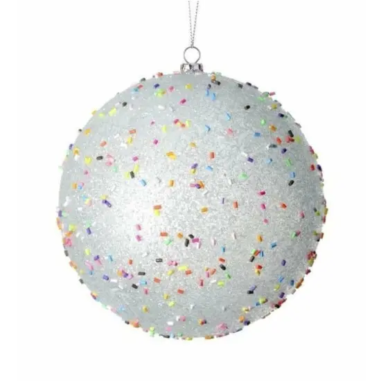 140MM Candy Sprinkle Balls Ornaments: Blue (Set of 2) {1}