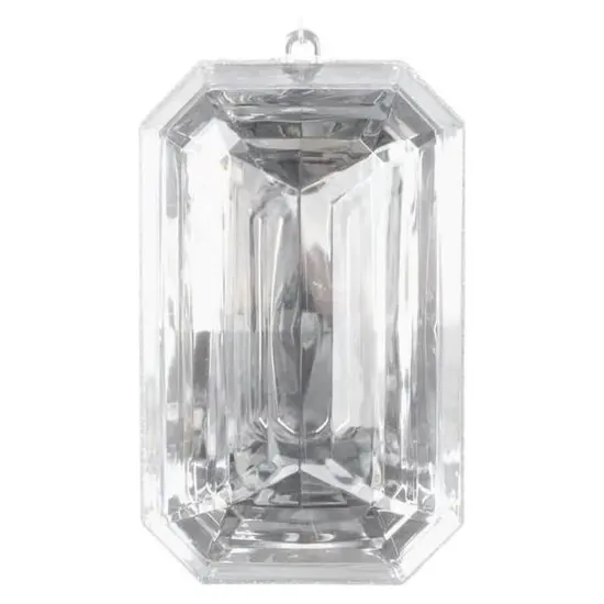 8" Acrylic Rectangle Jewel Ornament: Clear {1}