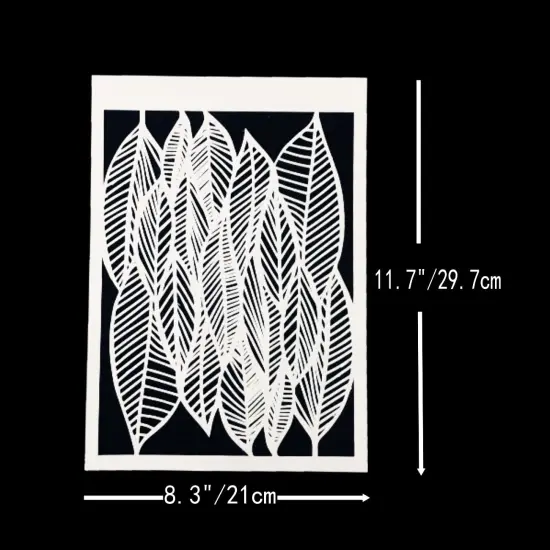 6 Pieces Abstract Geometry Texture Stencils - A4 Size {5}