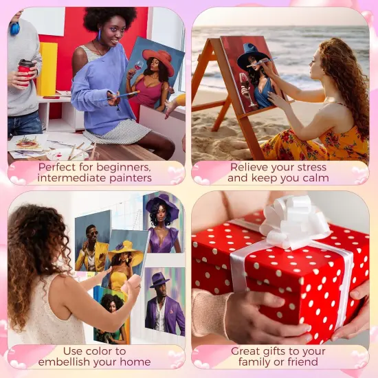 20 Pack Pre Drawn Canvas for Painting Drawn Canvas Paint Kit {4}