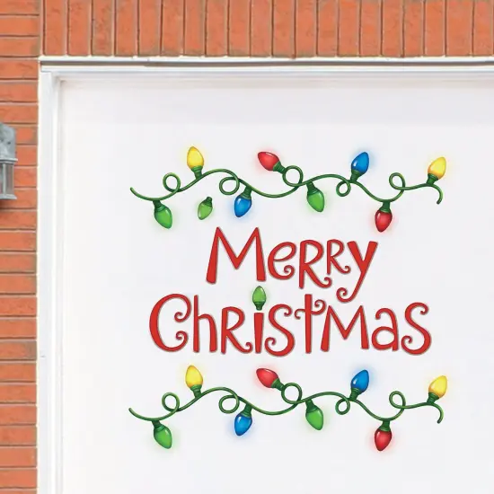 Collections Etc Holiday Merry Christmas String Lights Garage Magnet {1}
