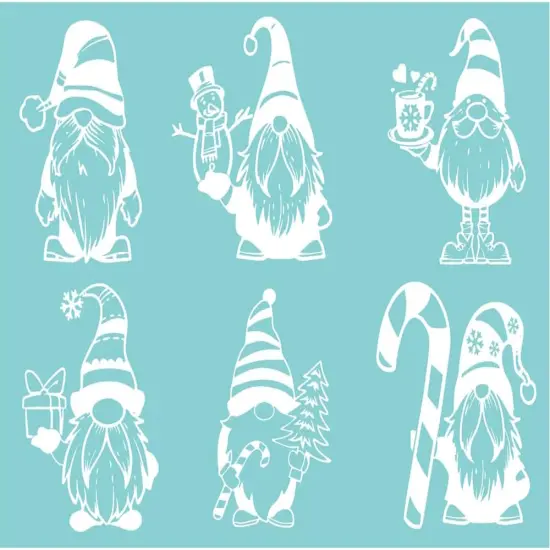 Christmas Gnomes Silkscreen Stencils {1}