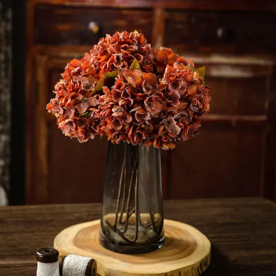 Artificial Silk Dried Hydrangea Flowers {6}