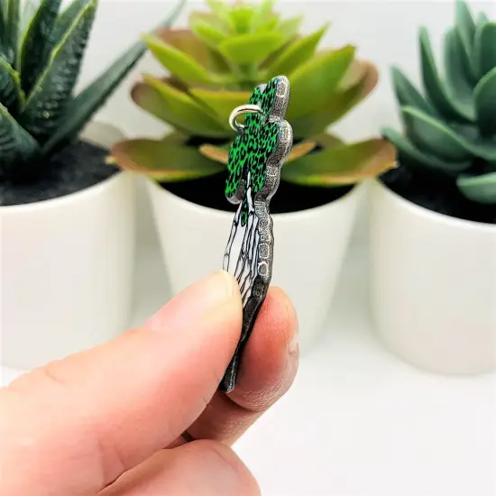 Punk St. Patrick's Day Skeleton Hand Clover Charms, 48x22.5mm {3}