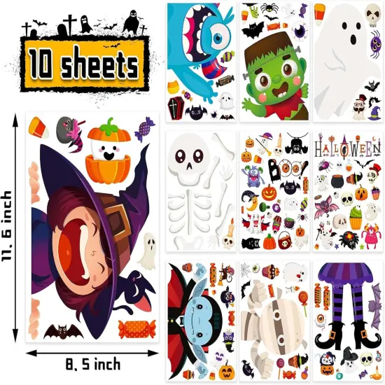 Fantasy Halloween Window Clings - 10 Sheet Decorations {2}