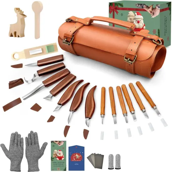 Wood Carving Kit for Adults & Beginners {1}