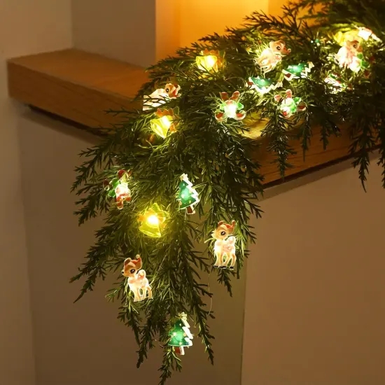 9FT Lighted Artificial Christmas Garland {5}
