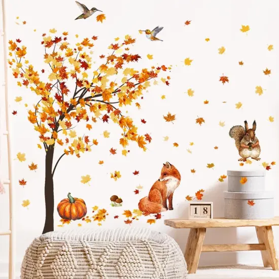 Fall Maple Tree Wall Decals {1}