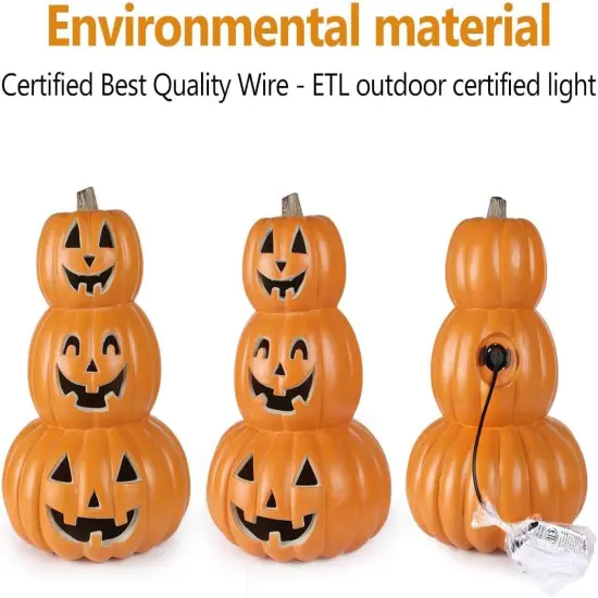 Halloween Jack o Lanterns Light Up Pumpkin Decorations - Tier Smile {2}