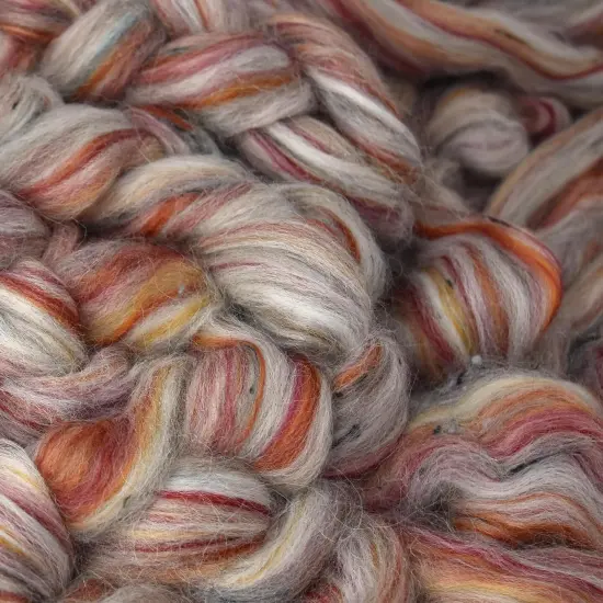 Designer Blend Merino, Baby Alpaca and BFL Tweed Top Roving. Fancy, Colorful, Exotic - Limited Edition.  {3}