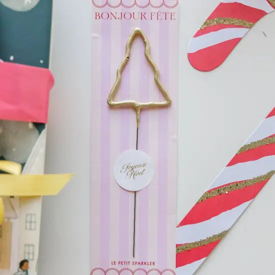 CHRISTMAS TREE GOLDEN SPARKLER WAND {2}