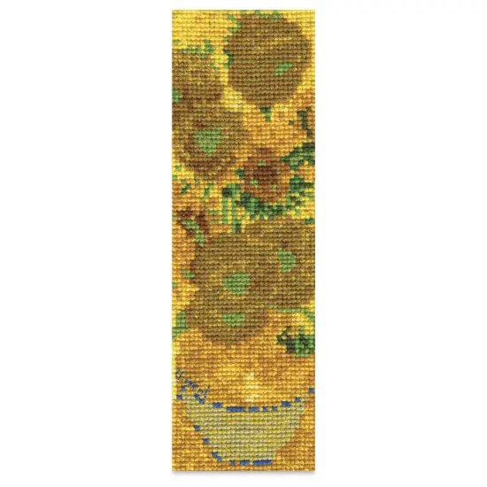 DMC The Museum Collection Cross Stitch Bookmark Kit - "Sunflowers" by Van Gogh {1}