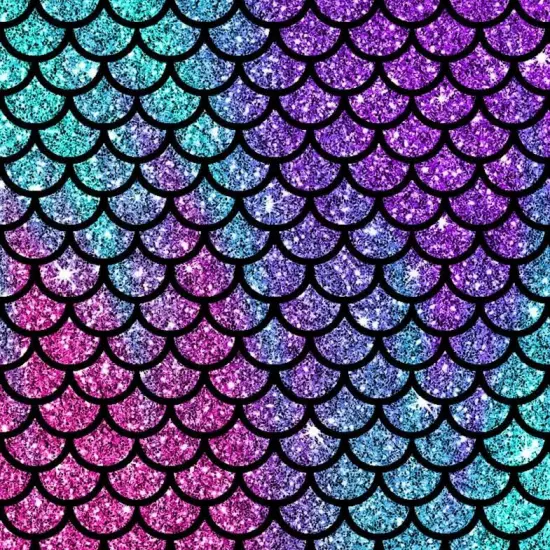 Memaid Scales Edible Icing Image Cake topper for 1/4 sheet cake or larger {1}